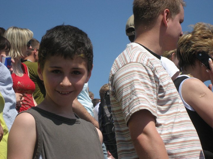 IMG_3036.JPG - Mój syn Adam mimo moich zapewnień, że w telewizji zobaczy znacznie więcej, koniecznie chciał się o tym przekonać osobiście